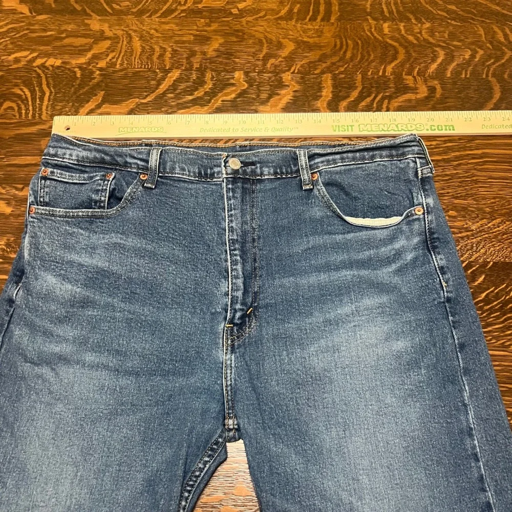 Levi's 505 Regular Fit Jeans Mens 40x30 Blue Medium Wash Straight Leg Stretch